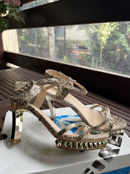 Sandale elegante piele naturala,animal print