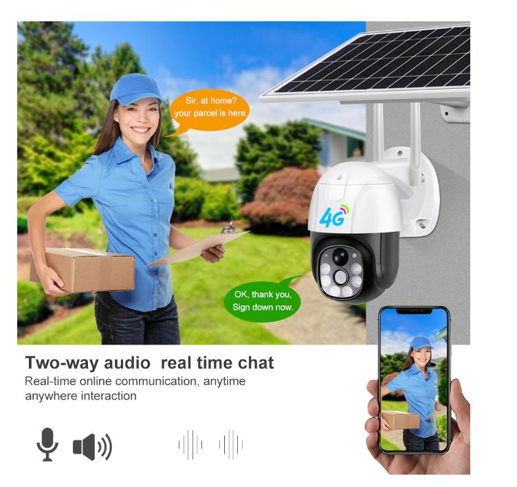 Camera video 4G SIM, 4MP, solar, 8000mAh, PTZ