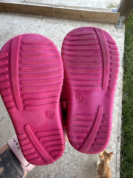 Pantofi roz fete piele