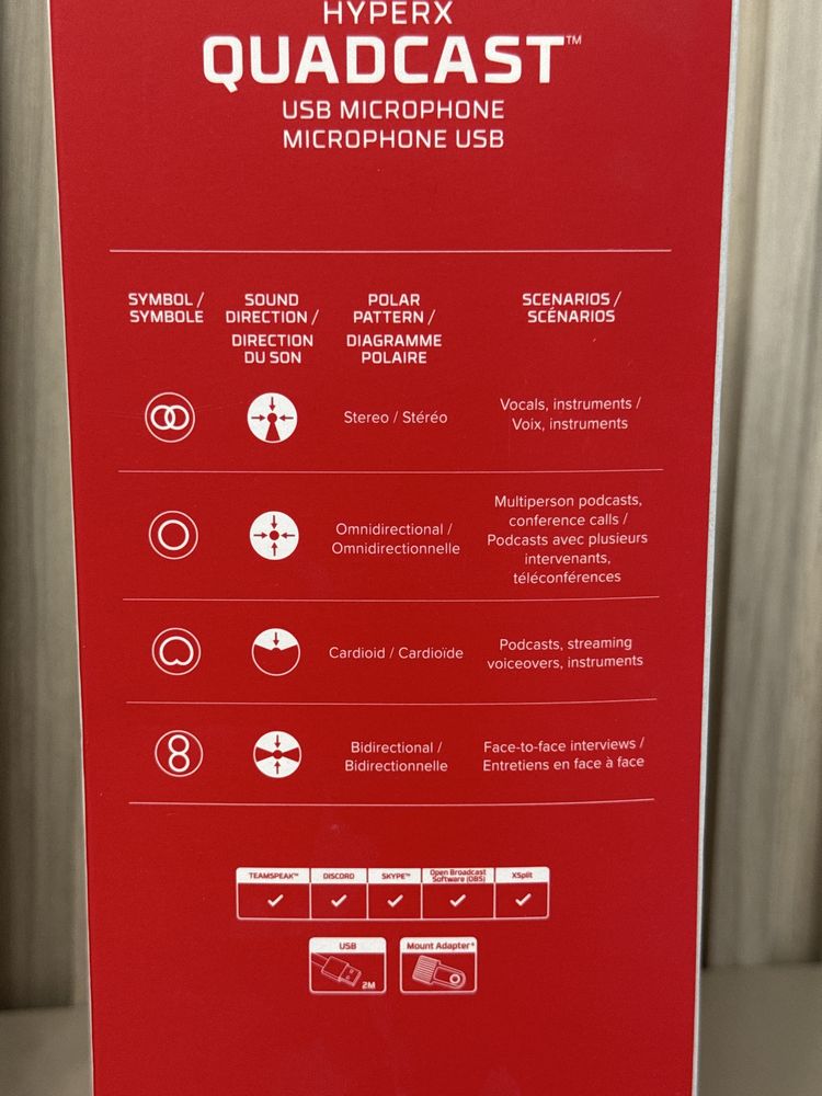 Микрофон hyperx quadcast