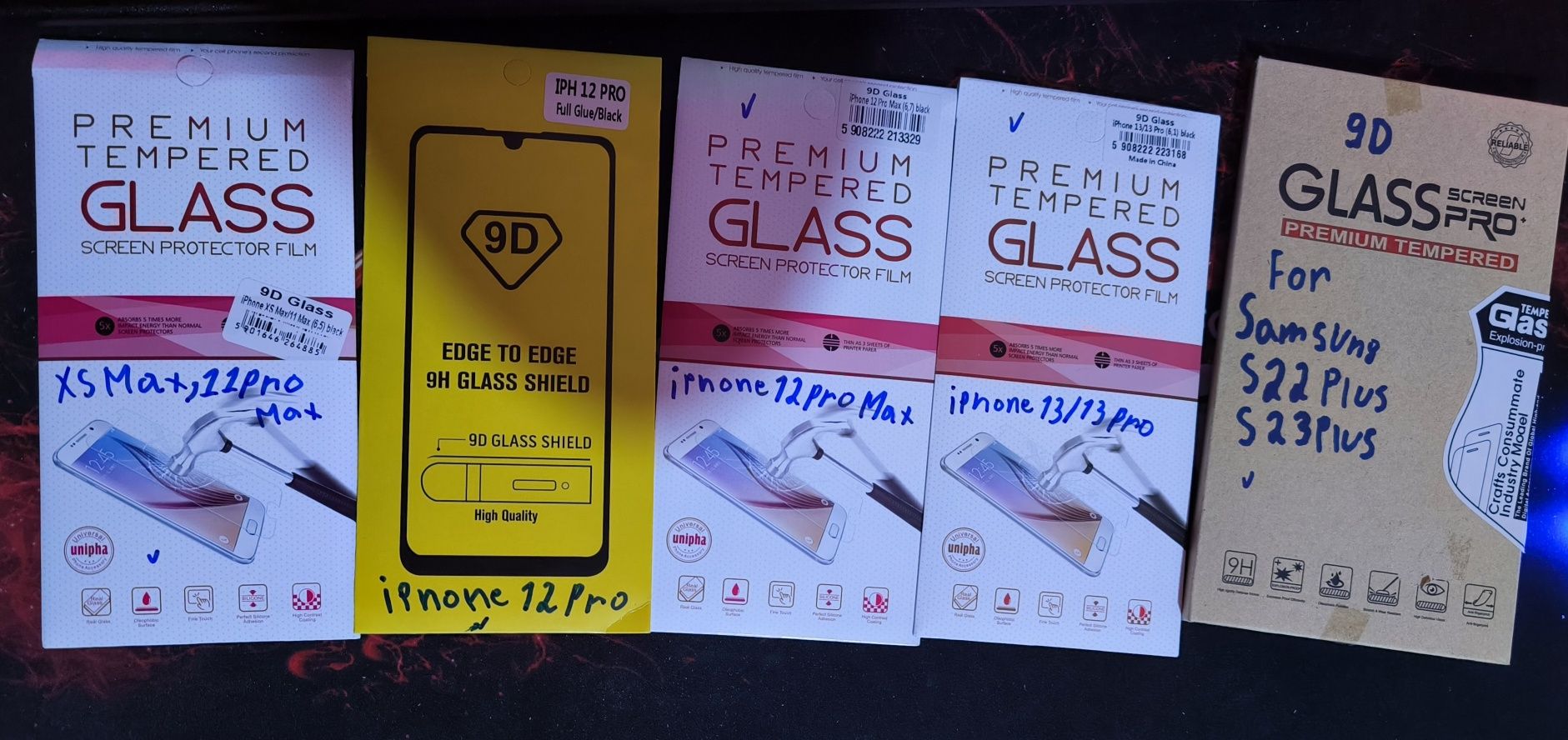 Стъклени Протектори iPhone 11/12/13/XS Pro/Max Вс + Samsung S22+/S23+