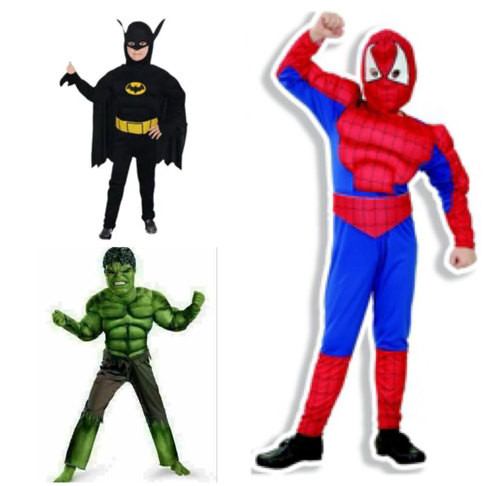 Детски костюм Спайдърмен, Батман, Хълк / Spiderman, Batman, Hulk