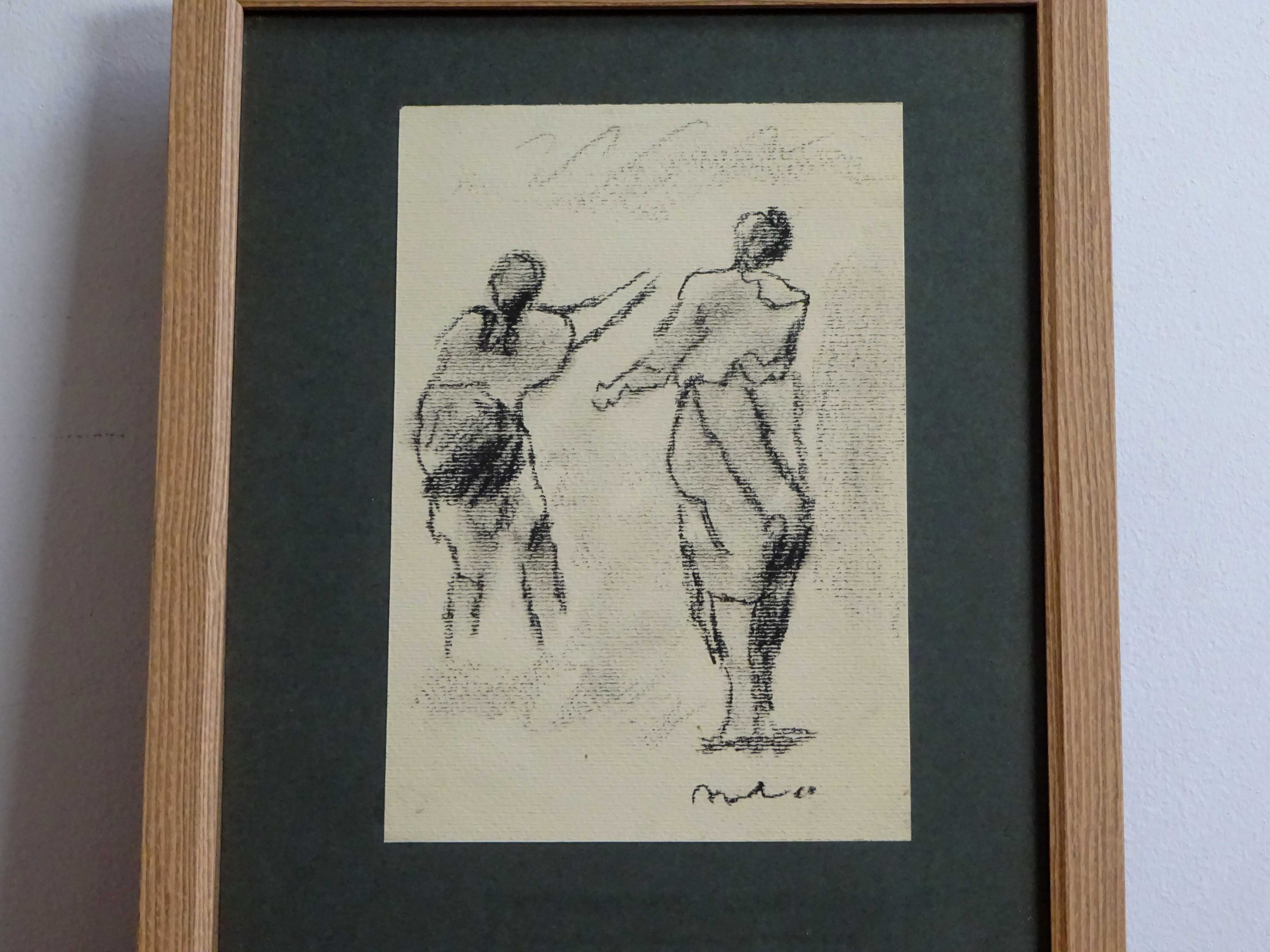 Corneliu Baba, ’Taranci’ | Tablou vechi, carbune pe hartie