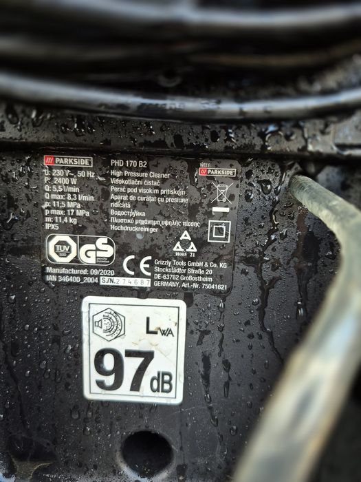 Aparat de spalat cu presiune Parkside PHD 170 B2