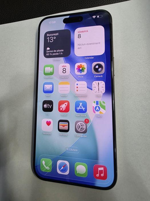 iPhone 15 Pro Max Natural Titanium 256GB Liber de retea  IMPECABIL