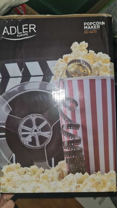 Aparat pentru Popcorn Adler AD4479 1200W Alb- NOU (forma de minge)