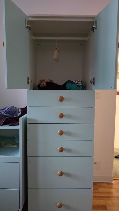Dulap copii Smastad Ikea albastru