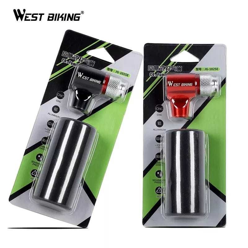 West Biking pompa portabilă de CO2 bicicleta aluminiu Mini pompa