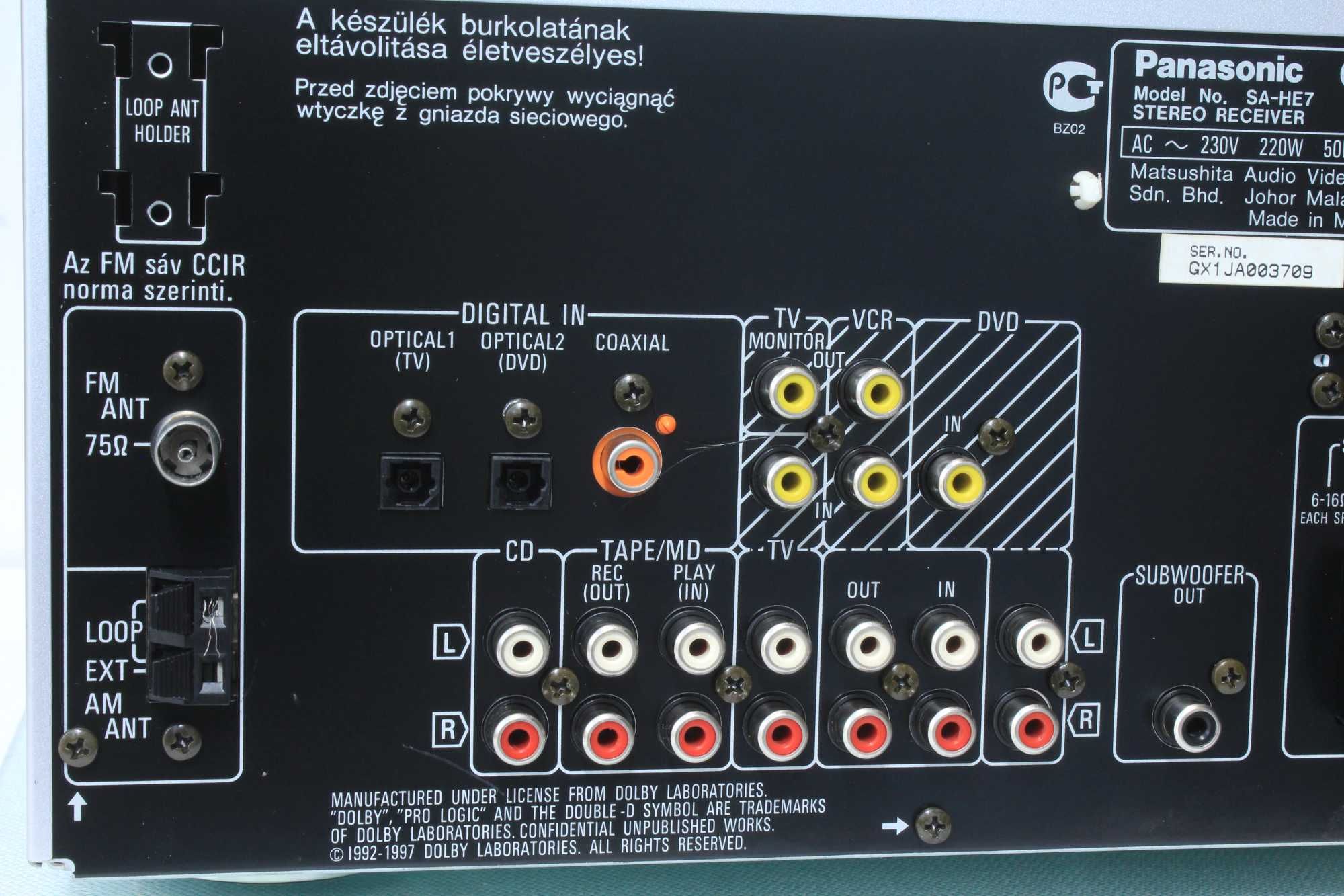 Statie/Tuner Panasonic 5x100W+telecomanda.