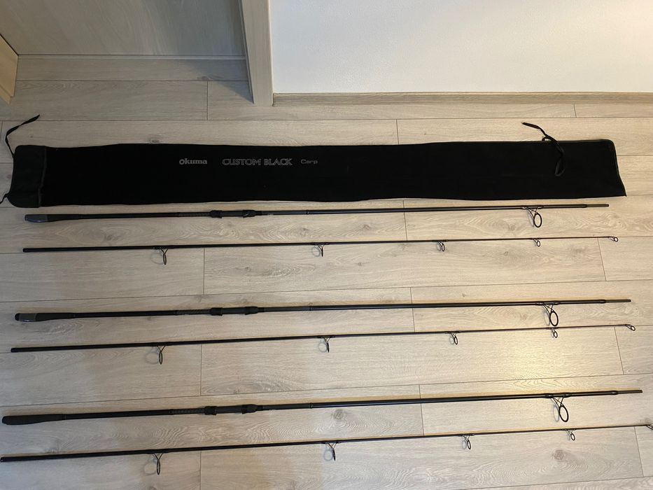 Vând 3 lansete Okuma Custom Black 3,90 m 3,5 lbs (2 tronsoane)