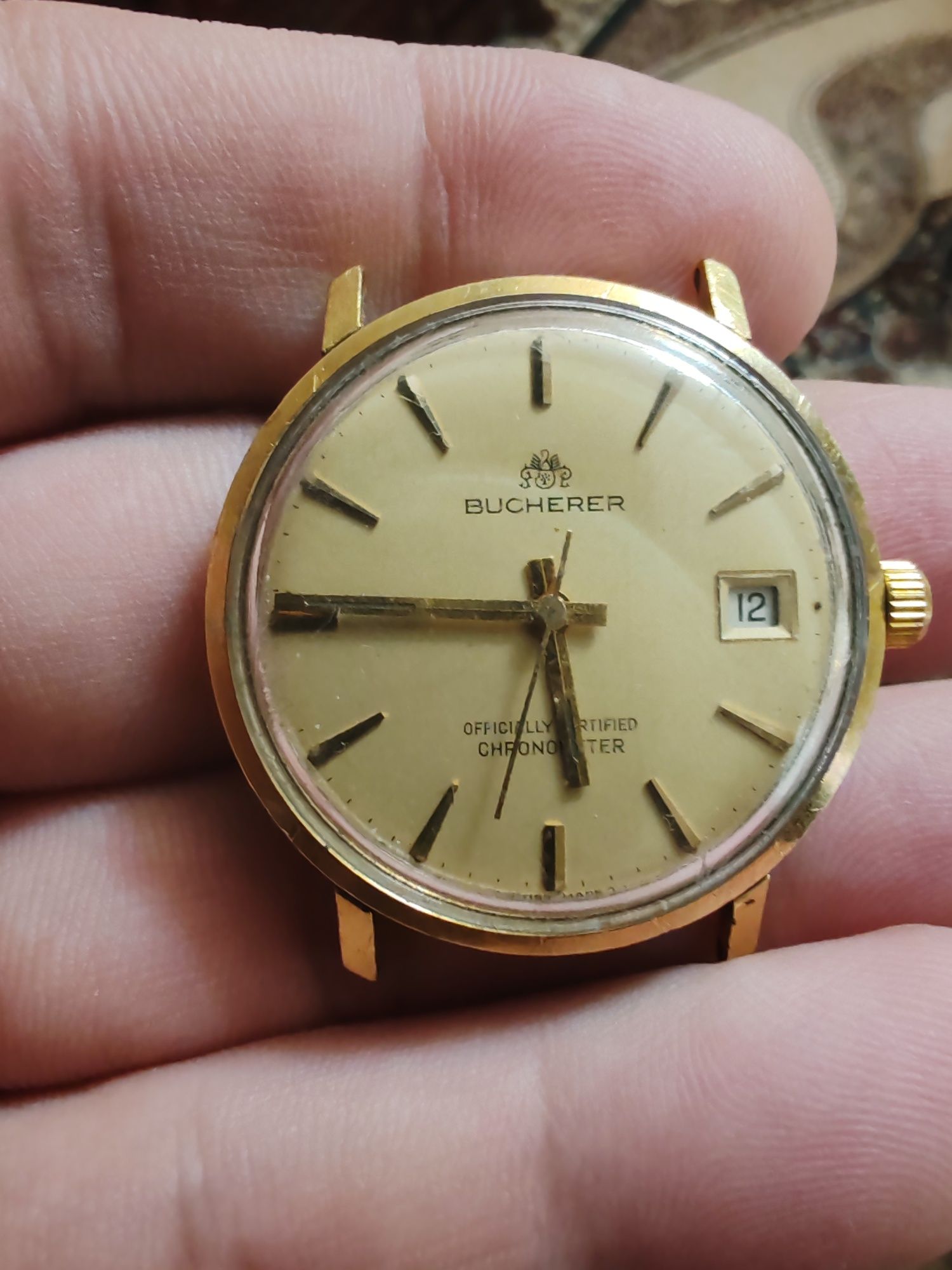 Bucherer swiss мужской часы винтажные автоподзавод