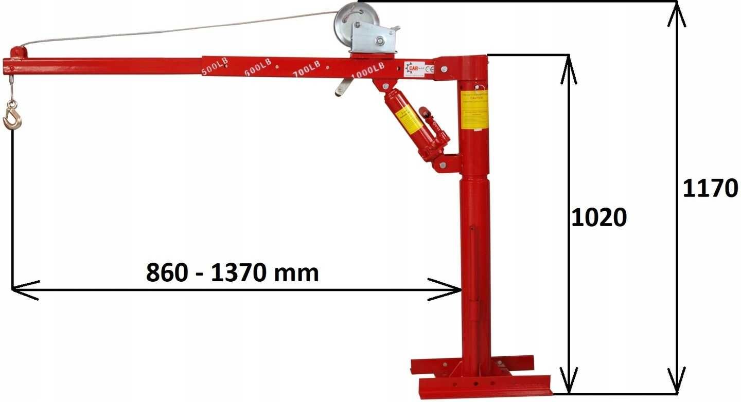 Macara hidraulica 450kg cu troliu 500kg (MT12102)