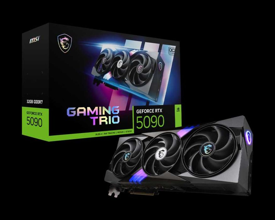Placa video MSI GeForce RTX 5090 GAMING TRIO OC 32GB – Nouă, Sigilată