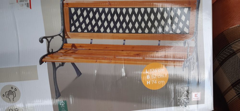 Băncuță cu picioare din fontă