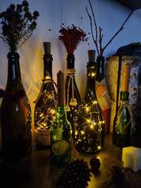 Sticle decorate și luminate