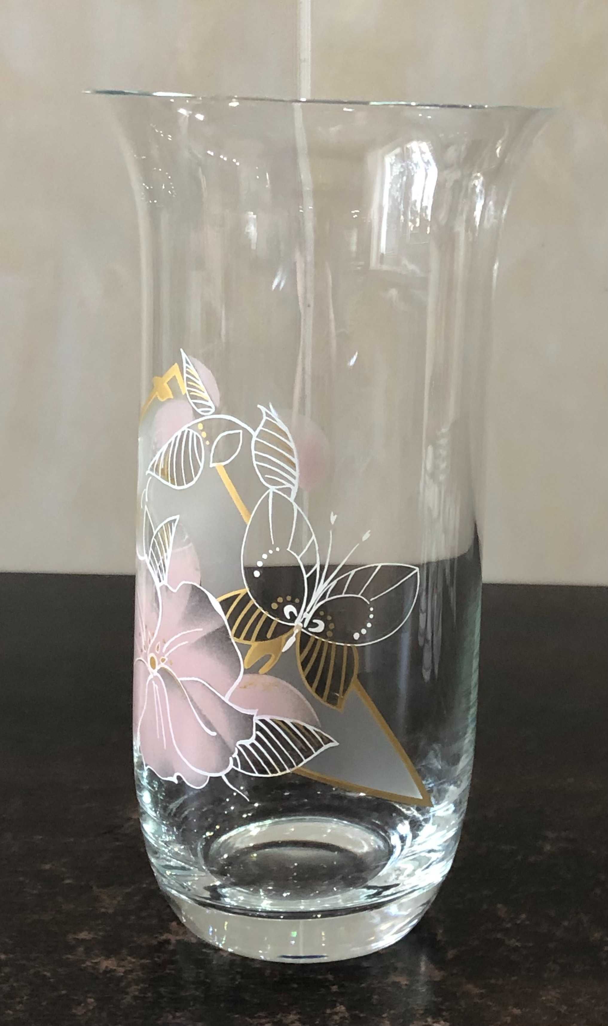 Vaza mare din sticla de calitate ,design floral Cerve Bicchieri Italia