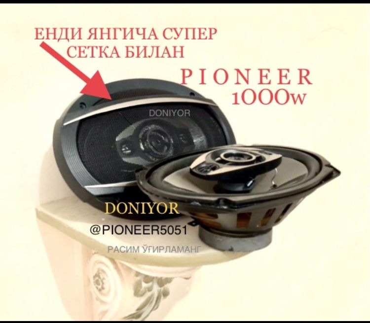 Пионеер 1000вт 2та калонка диқат енди янгича дизайн сетка билан matiz