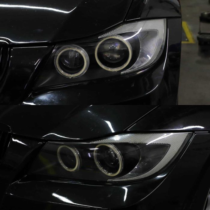 Pachet Lupe BMW E90/91 Lupe Bixenon+Xenon Canbus+Angel Eyes