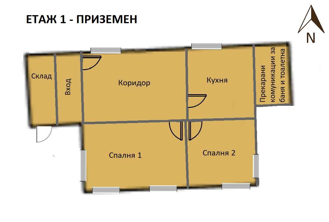 Продава КЪЩА С ДВОР И ГОЛЯМ ГАРАЖ в гр. Казанлък