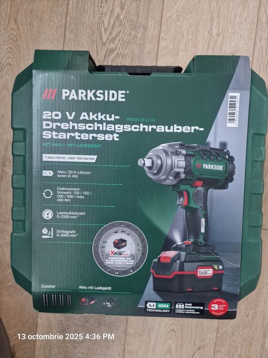 Parkside bormașina de schinbat roti 20V
