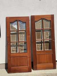 Uși din lemn cu geam 5 bucăți