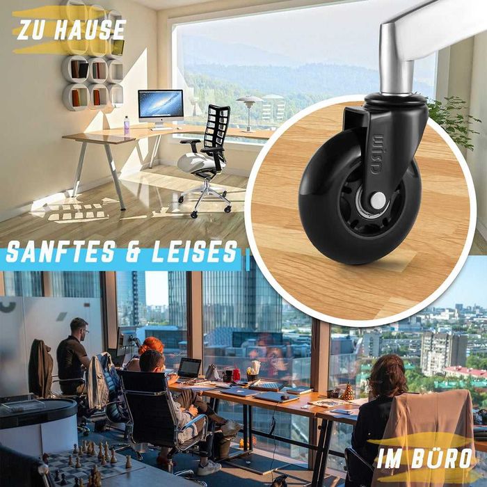 Set 5 Roti Siliconice scaun birou