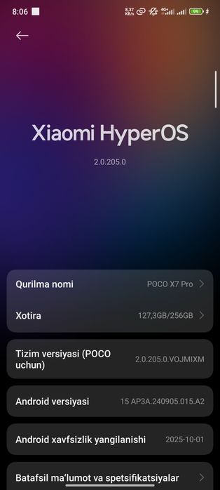 POCO X7 PRO  yangi