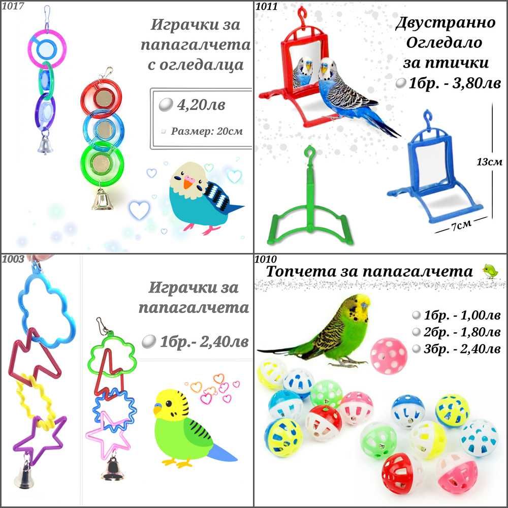 Гащи за клетка, поилка, хранилка, люлка, гнездо, смеска за папагал