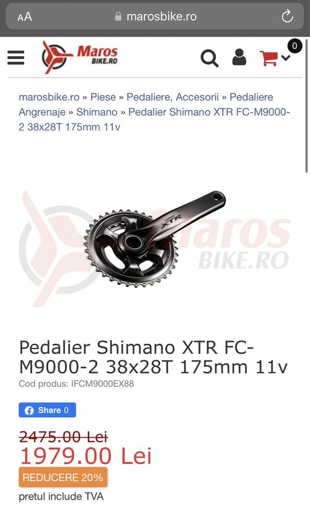 Pedalier Shimano XTR FC-M9000 2v | Sram, Hollowtech