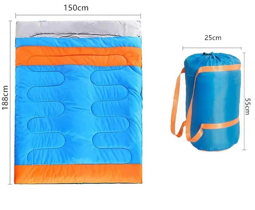 Прокат Двуспальный спальный мешок для кемпинга и отдыха