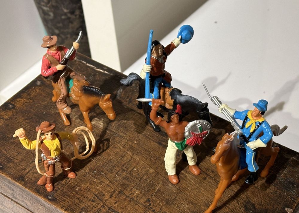 Figurine de colectie cowboy indieni comansi vintage
