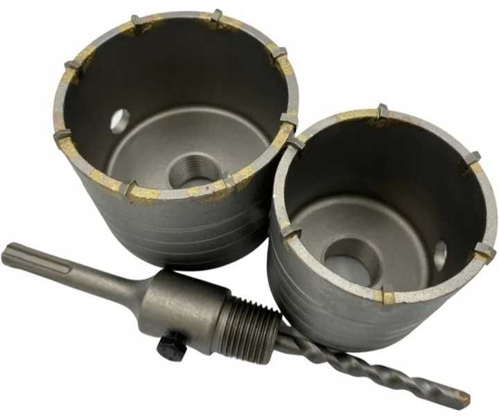 Set freza carota vidia beton 65 mm + 80 mm cu burghiu  (S0557)