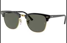 Унисекс очила Ray-Ban ClubMaster Balck/Gold със зелени стъкла (НОВИ)