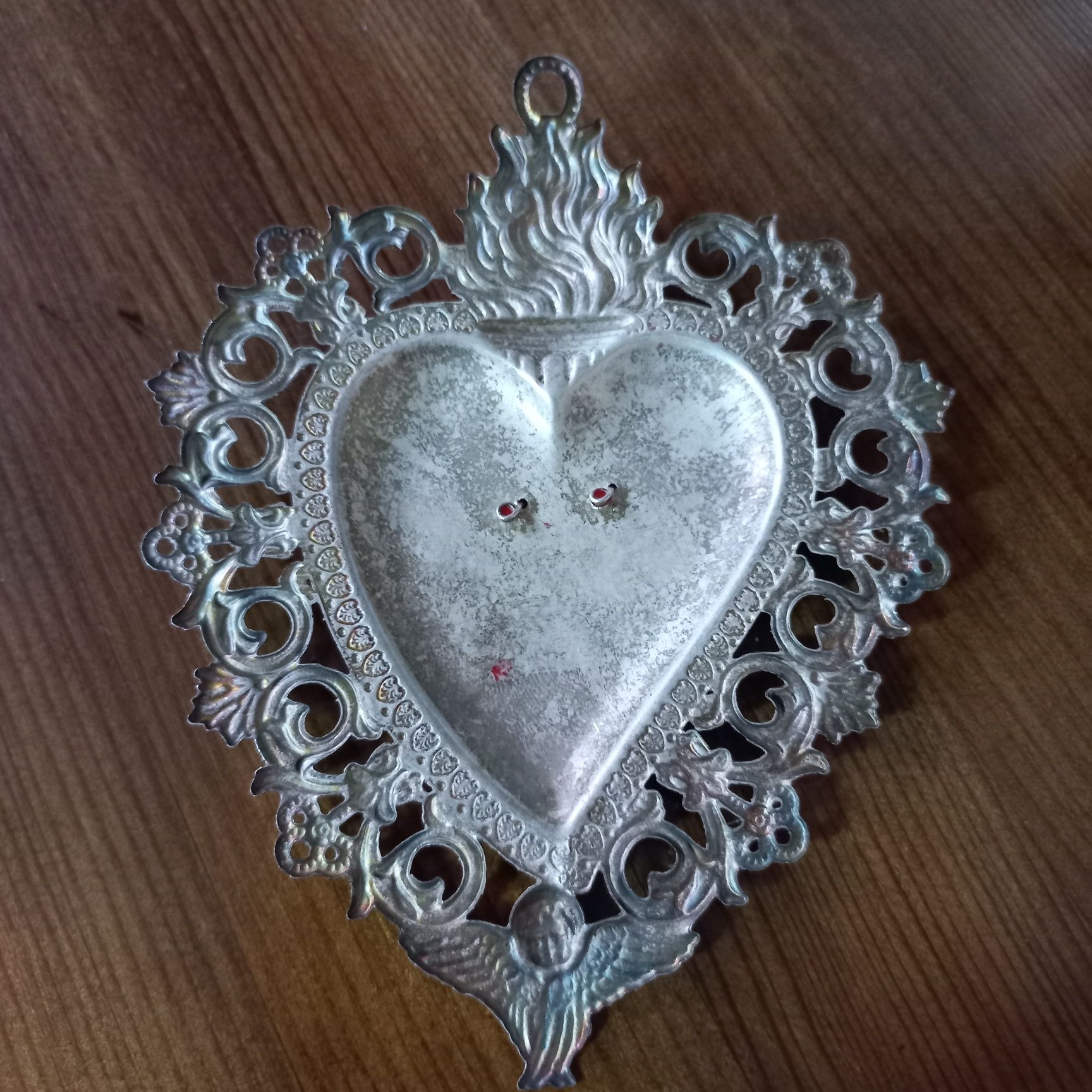 Стар католически сребърен медальон