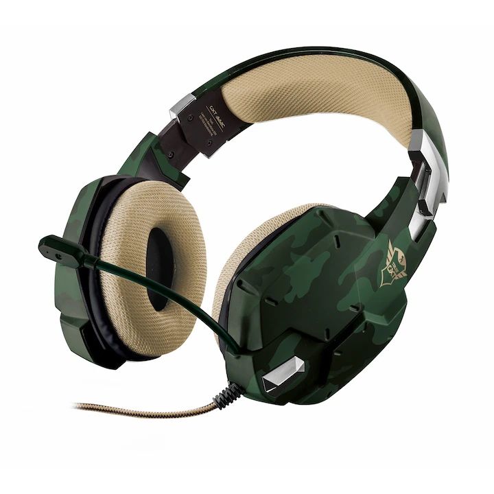 Слушалки Gaming Trust GXT 322C, Green Camouflage