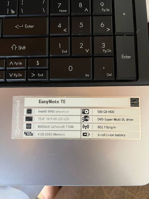 Notebok Packard bell