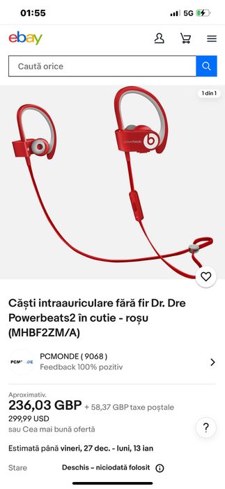 Casti audio power beats