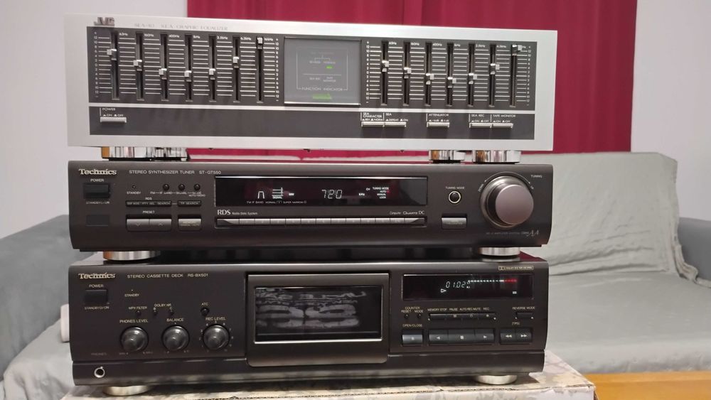 AKAI GX 600 DB, eq. JVC,tuner Technics 550 si deck RS-BX501