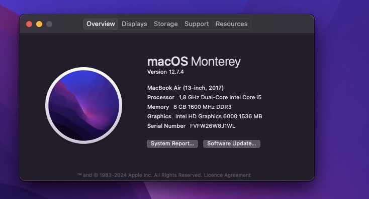 Vand MacBook Air 2017 13"