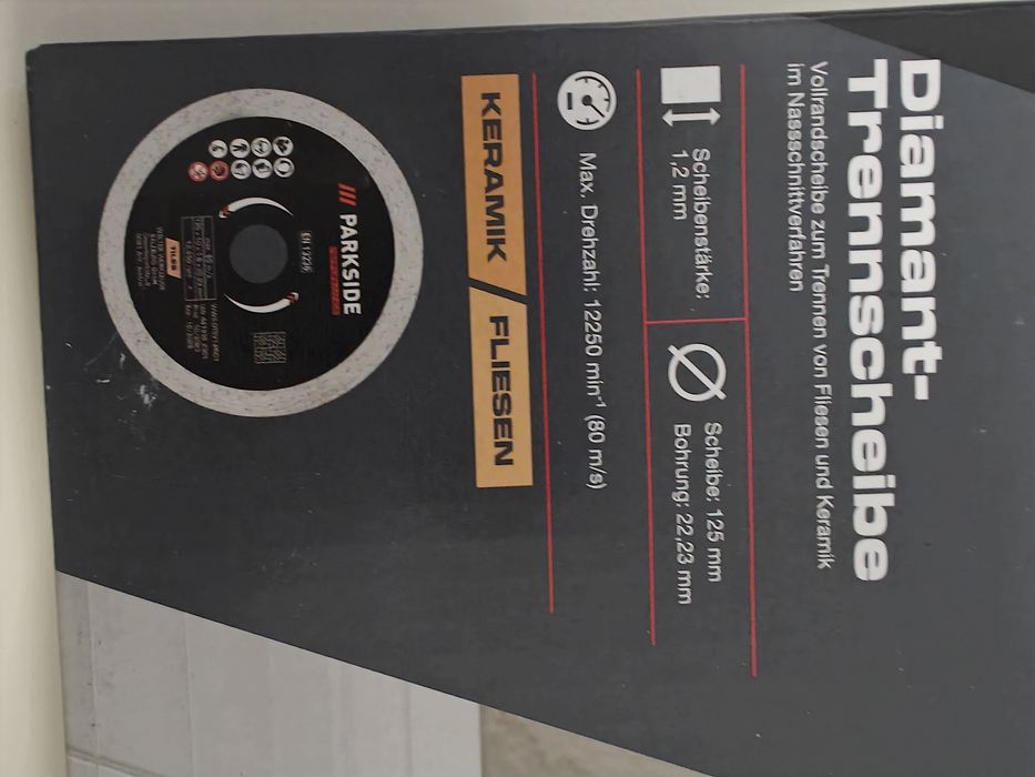 Disc diamantat PREMIUM Parkside performance 125 mm