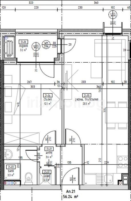 Продава се Двустаен апартамент в София, Малинова долина - 68 кв.м за 1648 €/кв.м - Снимка #6