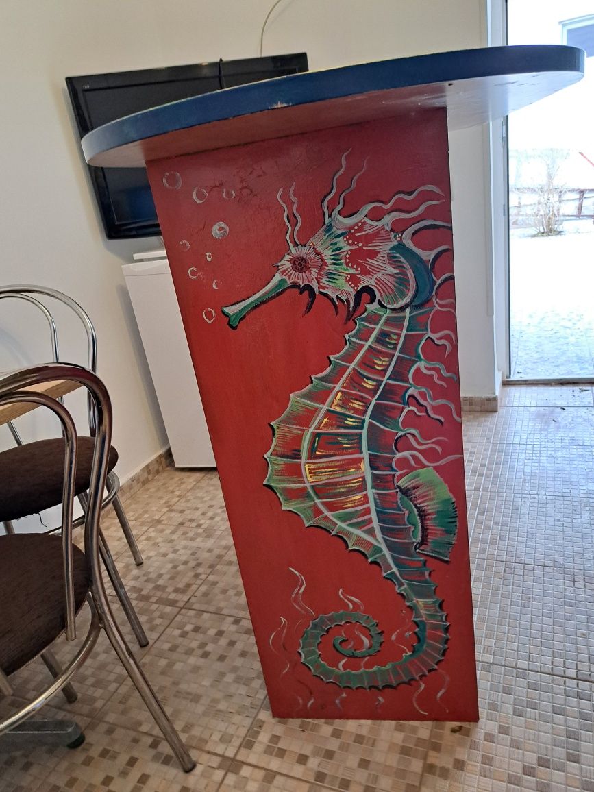 Minibar recepție pictat în stil Mmarin
