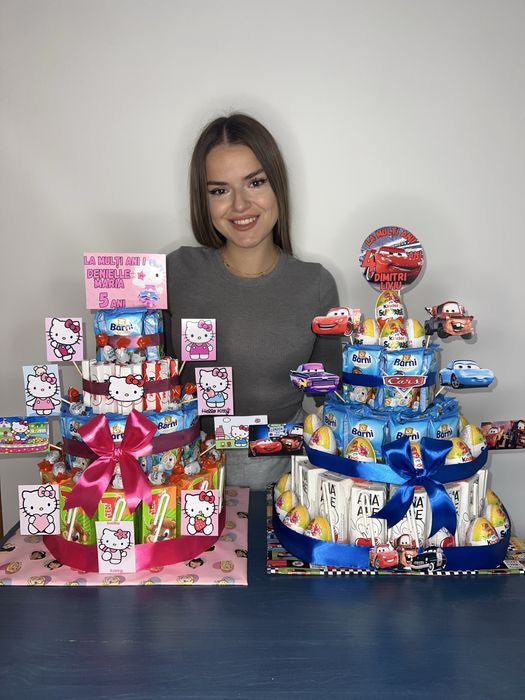 Tort din dulciuri ambalate