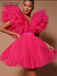 Рокля Lush Tulle Short Party Dresses Gown Puffy