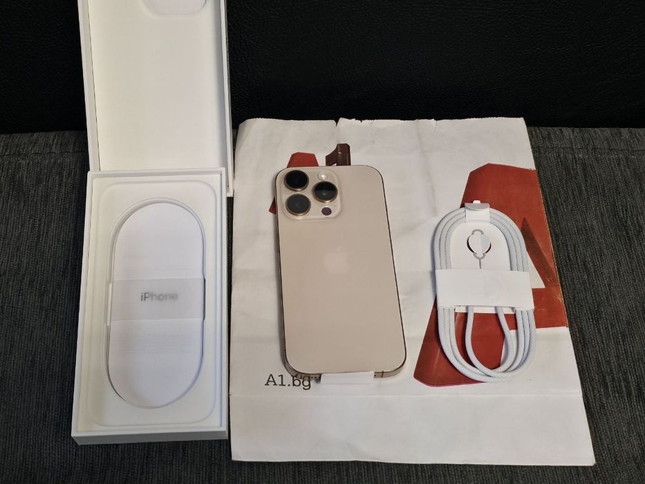 ***КАТО НОВ 512GB iPhone 16 Pro Гаранция от A1 до 2026г. Desert Titani