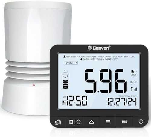 Нов Прецизен безжичен дъждометър – аларма за наводнения, лесен монтаж