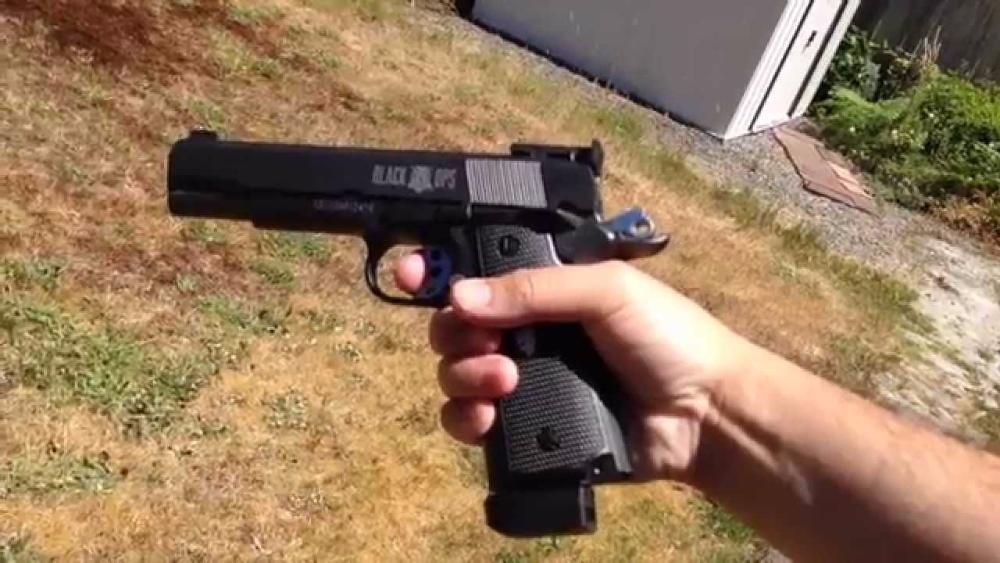 Airsoft GREU FULL METAL*Putere Modificata La 5 JOULI*Pistol COLT 1911