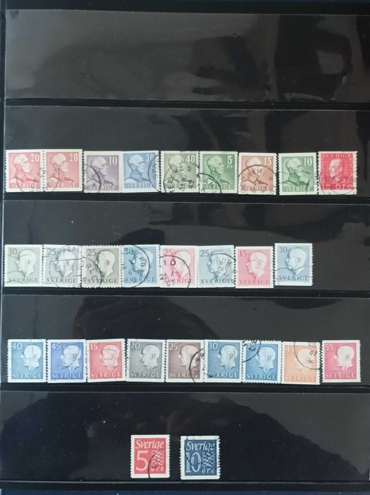 Пощенски марки на тема - архитектура и колекция Швеция