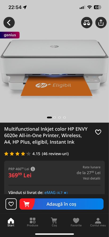 Imprimanta All in One Hp Envy 6020e