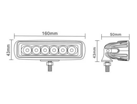 18w 24w 54w led диоден фар халоген прожектор за вграждане или с мигач